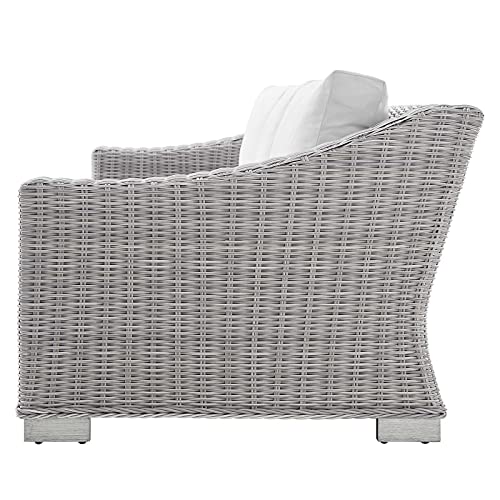 America Luxury - Outdoor Lounge Sofa Chair Table Set Rattan Wicker Modern White