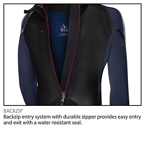 O'Neill Men's Heat 4/3mm Back Zip Full Wetsuit Black/Black