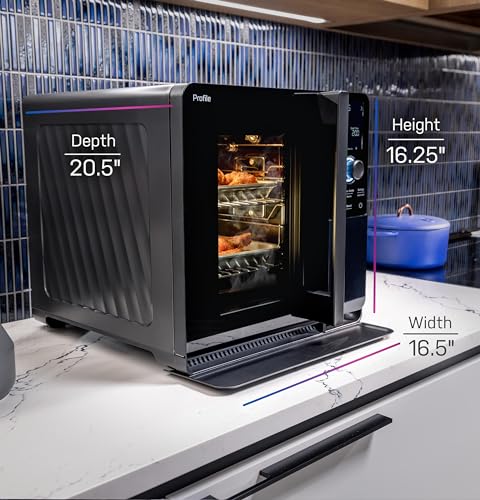 Profile GE Profile™ Smart Indoor Pellet Smoker with Active Smoke Filtration, WiFi Connected, Countertop BBQ Appliance Carbon Black