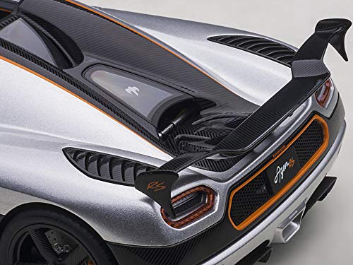 AUTOart Koenigsegg Agera RS 1/18 Model Car Moon Silver with Orange Accents