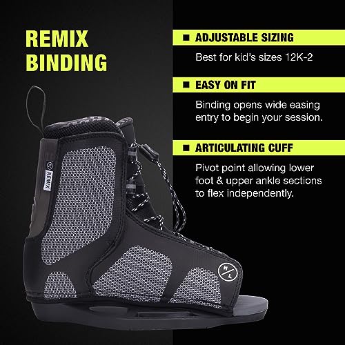 Hyperlite Motive Jr. Kids Wakeboard Package with Remix Bindings Multi-color