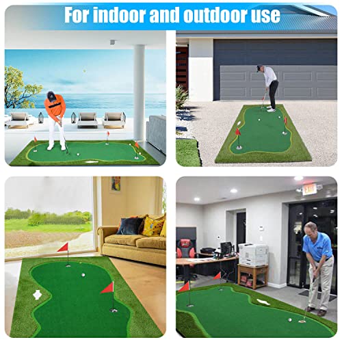 BOBURN Golf Putting Green Mat 5x10FT Green