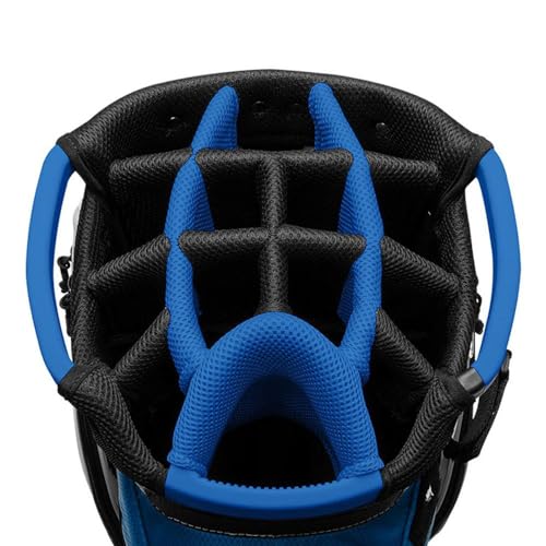 Srixon Premium Cart Golf Bag with 14 Club Divider and 11 Zipper Pockets - Blue/Black