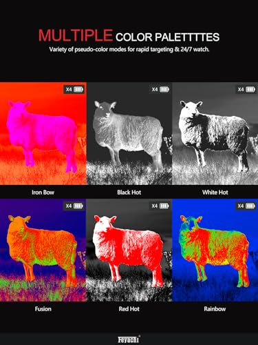 Feyachi Thermal Scope TH-25 384 x 288 Thermal Imaging Scope for Hunting Black