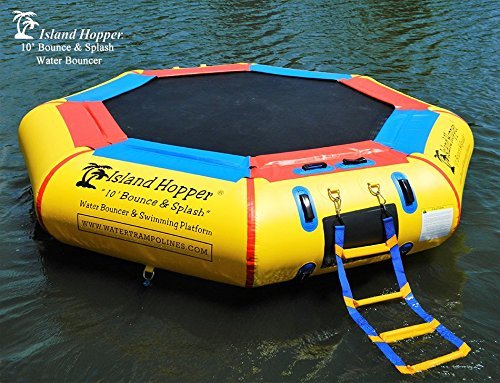Island Hopper 10' Bounce N Splash Water Park with Bouncer Slide Yellow
