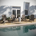 Taylor & Logan Nellis Adirondack Chair Set of 4 Weather Resistant HDPE Brown