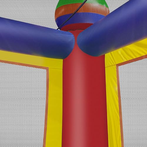 Cloud 9 Castle Inflatable Combo Bounce House with Water Slide Multicolor