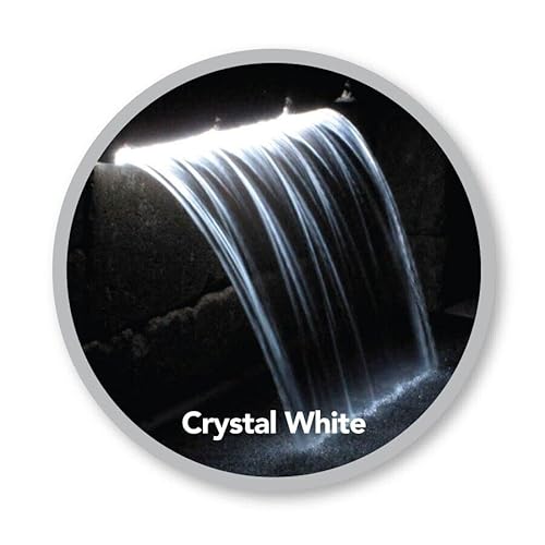 Atlantic Complete Crystal White Colorfalls Lighted Falls Kit - 36" Spillway, Basin, Pump, Hose & Fittings White