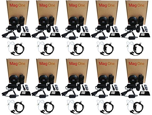 Moto-SR BPR40-U16 UHF Radio 450-470MHz 4W 16 Channel with Surveillance Headset - Qty 10