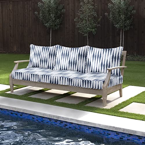 Sorra Home Salix Outdoor/Indoor Cushion Set 27x30x5 Blue 6 Count