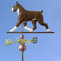 Boxer Hand Carved & Painted Weathervane Brindle 22 Inch