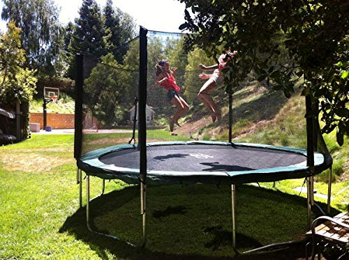 Galactic Xtreme Round Trampoline 16 FT with Net Enclosure Green and Black