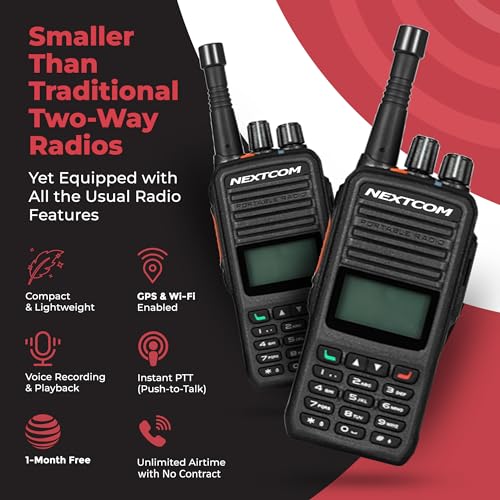 NEXTCOM NXT60 Long Distance LTE Walkie Talkies 2-Pack Black