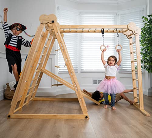 Avenlur Chestnut 8-in-1 Indoor Foldable Playset Natural Indoor