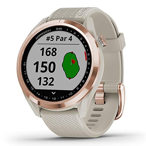 PlayBetter Garmin Approach S42 Women's Golf GPS Watch Rose Gold/Light Sand