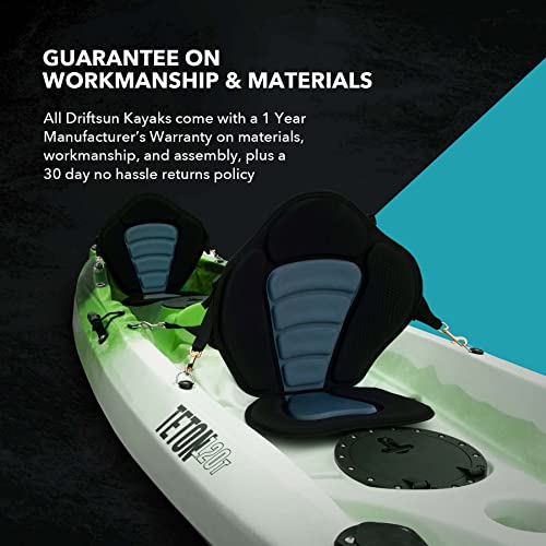 Driftsun Teton 120 Sit-On-Top Fishing Kayak 2-3 Person Green/Black