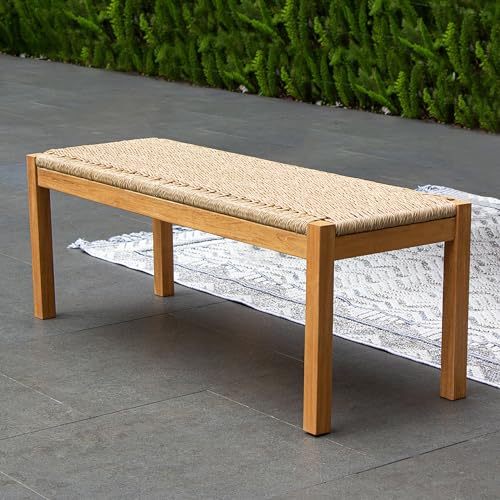 Cambridge Casual Paxton Wood 4-Piece Outdoor Dining Set Natural Teak/All-Weather Wicker Configuration 1 - 4 Seater