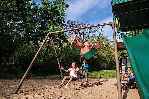 Lifetime Big Stuff Two-Slide Swing Set Playset Earthtone