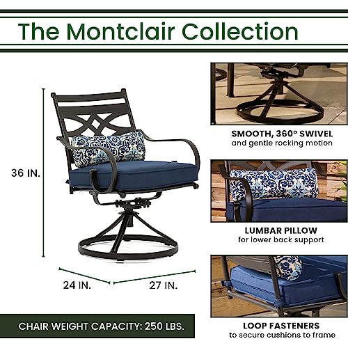 Hanover Montclair 11-Piece Outdoor Dining Set Navy