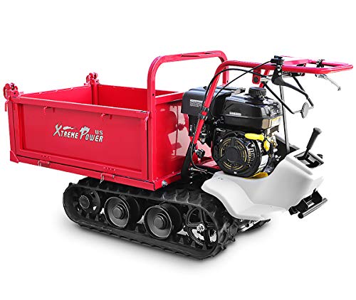 XtremepowerUS 7HP Motorized Track Wheel Barrow Red/Black