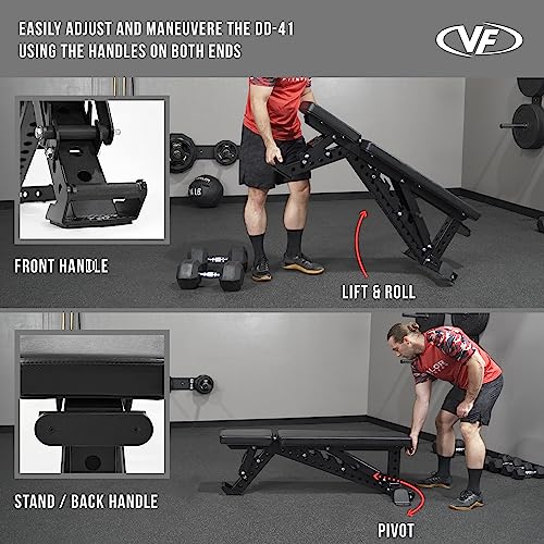 Valor Fitness Olympic Weight Bench Black