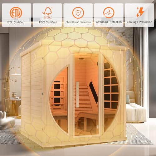 iDOTODO Far Infrared 2-Person Recliner Sauna Hemlock