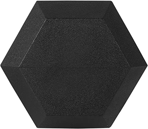 WF Athletic Supply Rubber Coated Solid Steel Cast-Iron Dumbbells 110 LB Pair Yellow