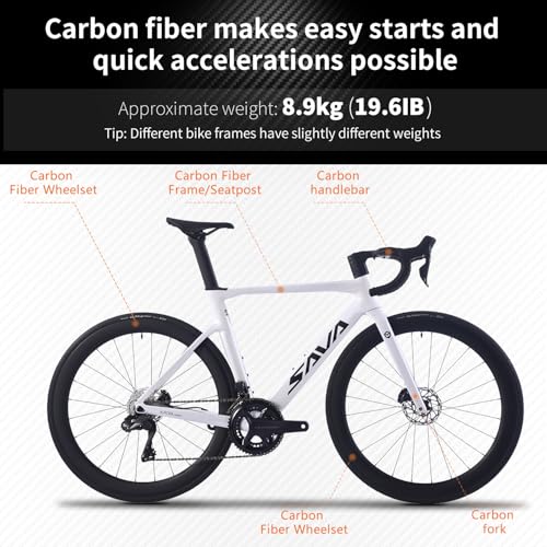 SAVADECK Carbon Siber Road Bike 24-Speed Shimano Ultegra Di2 8170 Black 54cm