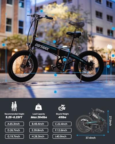 Gotrax R1 20" Folding Electric Bike 40 Miles Range 48V 350W White