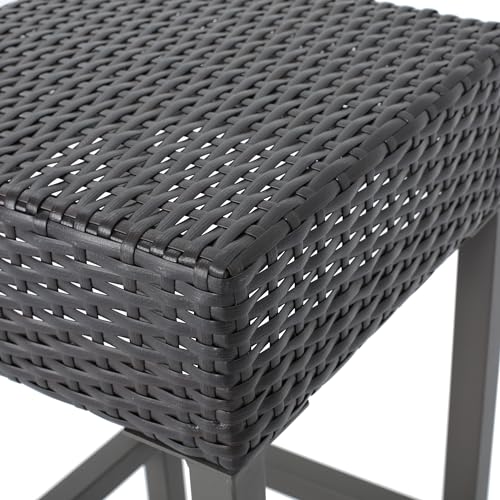 Christopher Knight Home Toranto Outdoor Wicker Bar Island Set 3-Pcs Multibrown