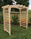 Backyard Crafts Amish-Made Cambridge Style Cedar Arbor 6' Wide Unfinished