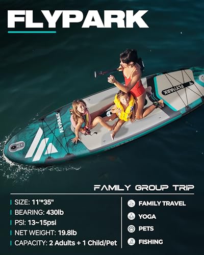 FLYPARK Inflatable Stand Up Paddle Board Ice Fog Green 11'x35''