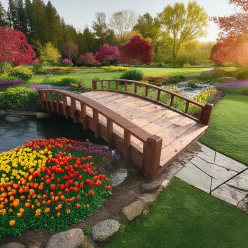 SamsGazebos 6' Treated Moon Bridge Brown