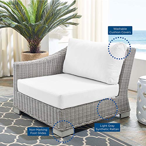 America Luxury - Outdoor Modern Rattan Lounge Chair White