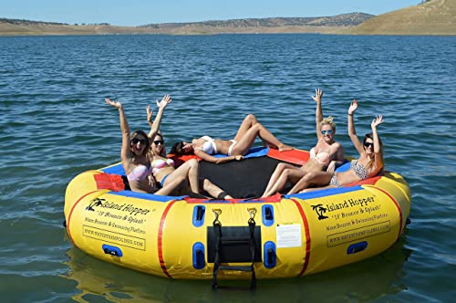 Island Hopper 13' Bounce N Splash Padded Water Bouncer Yellow