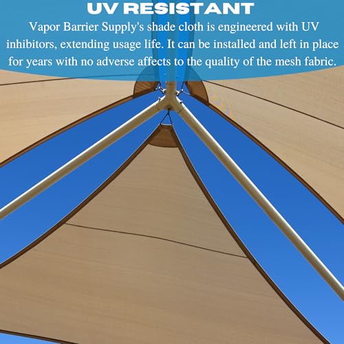 Farm Plastic Supply VBS Sand/Tan Shade Cloth 85% Mesh Fabric 24' x 150' Tan