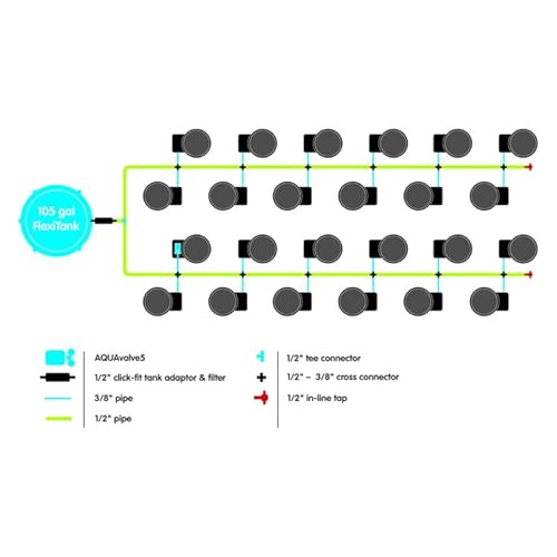 AutoPot 24 Pot GeoPot System with 3 Gallon Fabric Pots Black