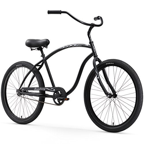 Firmstrong Chief Man Single Speed Beach Cruiser Bicycle Matte Black