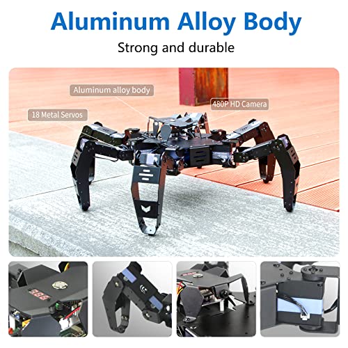 XiaoR Geek Hexapod Robot Kit ESP32 STEM Spider Robot Hexapod E1