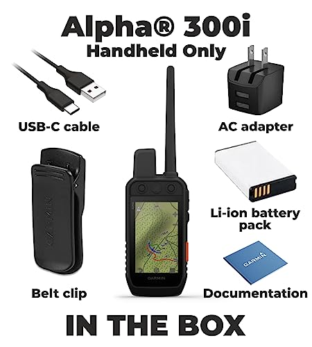 Wearable4U Garmin Alpha 300i Advanced Dog Tracking and Training Handheld with inReach Technology +E-Bank