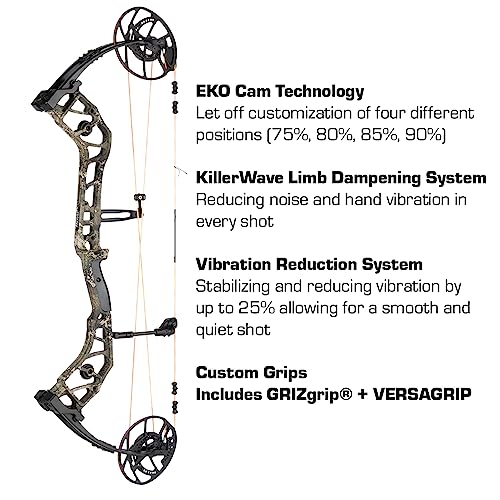 Bear Archery Escalate Adult Compound Bow Package 70 lb Draw Weight Right Hand True Timber Strata