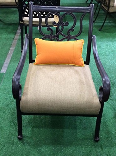 Patio Land Santa Anita Outdoor Patio Set of 4 Club Chairs Dark Bronze