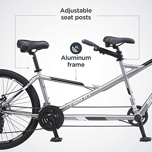 Schwinn Twinn Classic Tandem Adult Beach Cruiser Bike Grey