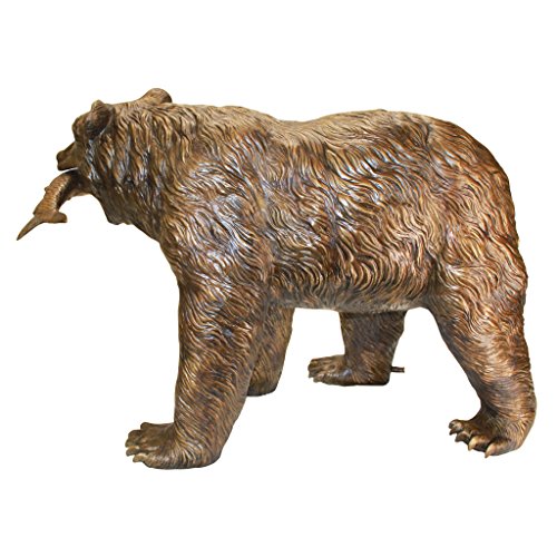 Design Toscano Fisherman Bear Cast Bronze Garden Statue Bronze