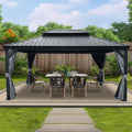Kozyard Alexander 12' X 16' Hardtop Gazebo Gray
