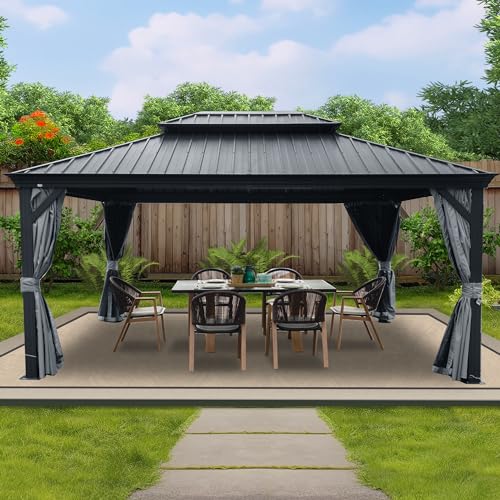 Kozyard Alexander 12' X 16' Hardtop Gazebo Gray