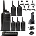 Motorola Solutions 6 Bank Charger with 6 RMV2080 Radios & 6 HKLN4606 Mics Black