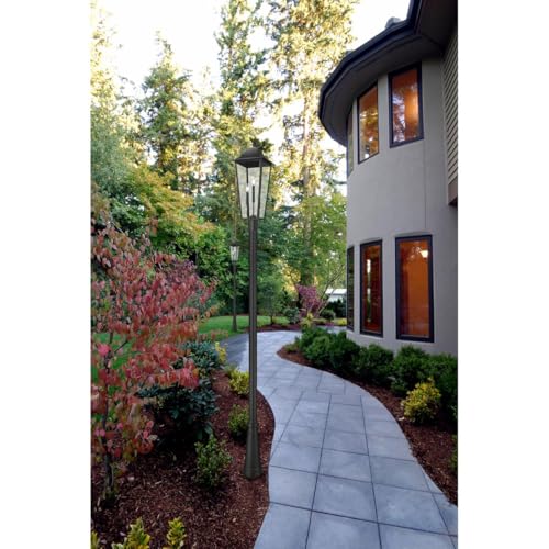Z-Lite Gannon 3 Light 126" Tall Post Light Black