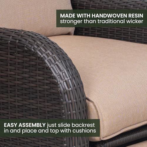 Hanover Strathmere Outdoor Recliner Tan