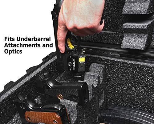 Case Club Waterproof Shipping Case for 4 Rifles/Shotguns & 3 Pistols with Silica Gel Canister